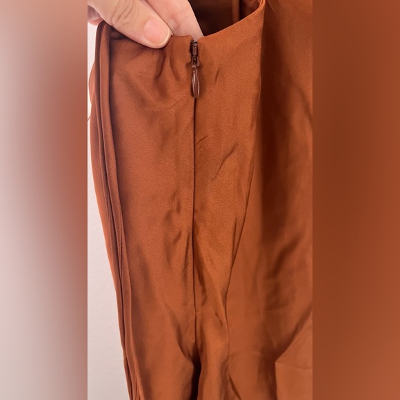 NWT Line & Dot Bronze silky mini dress size Medium - Picture 5 of 11